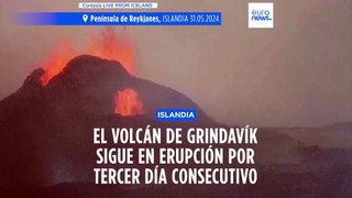 Sigue la alerta roja en Grindavík por los gases venenosos del volcán de Islandia