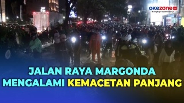 Diguyur Hujan Deras Hari Ini, Jalan Raya Margonda Depok Mengalami Kemacetan Panjang akibat Banjir dan Pohon Tumbang