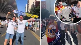 Ambientazo en el Bernabéu