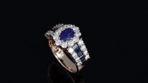 Anello rosé modello Blue Moon con zaffiro certificato della collezione Prestige realizzato dalla Gioielleria Casavola di Noci
