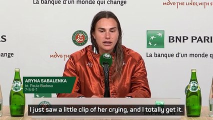 'I would do the same' - Sabalenka sympathises with Swiatek over crying footage