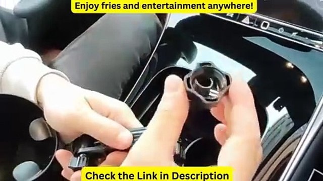 Enjoy fries and entertainment anywhere!2-in-1 Car Cup Holder 360-degree Rotating Dining Tray Car