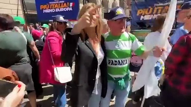 La Lega termina il comizio con Generale di De Gregori. Zaia: «Vannacci? Saluto tutti»