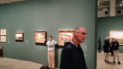 Detenida una activista por pegar un cartel sobre un cuadro de Monet en París