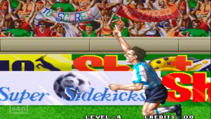 SUPER SIDEKICKS - BRAZIL VS. ARGENTINA GAMEPLAY (ARCADE) NO COMMENTARY - SERGIO GAMER