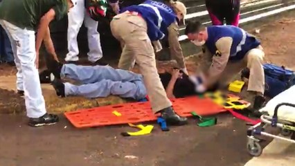 Acidente entre Santa Fé e CG 125 deixa motociclista fica ferido no Centro