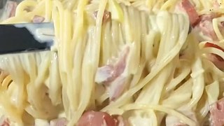 Spam Carbonara Pasta