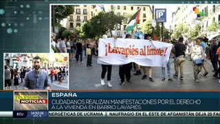 Manifestaciones por derecho a la vivienda en Lavapiés