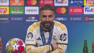 La felicidad del goleador en rueda de prensa