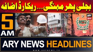 ARY News 5 AM Headlines 2nd June 2024 | Electricity price Increases - New Price of Electricity