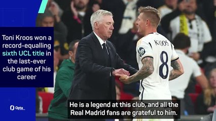 'We are going to miss him' - Ancelotti praises outgoing Kroos