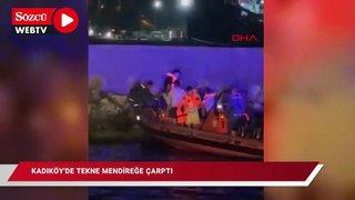 Kadıköy'de tekne mendireğe çarptı; 10 kişi kurtarıldı