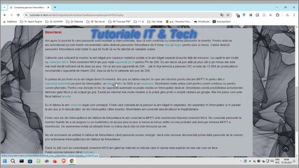 Conectare panouri fotovoltaice la invertor