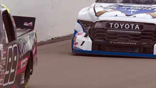 Colby Howard slams wall at Gateway after flat tire in Truck race