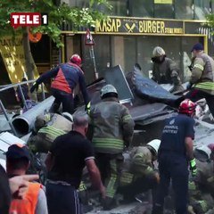 Küçükçekmece'de bir bina çöktü: Enkaz altında kalanlar var