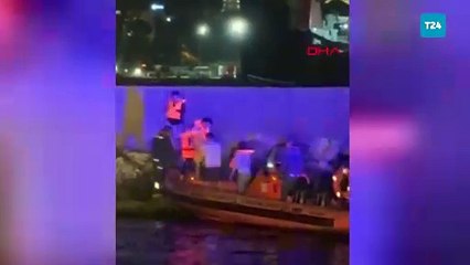 Kayalıklara çarpan tekneden 10 kişi kurtarıldı