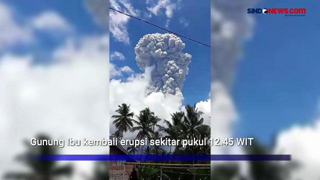 Gunung Ibu di Maluku Utara Kembali Erupsi, Muntahkan Abu Vulkanik Hitam Setinggi 7.000 Meter