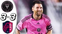 Inter Miami Vs St Louis City 3-3 Goals And Highlights MLS 2024 @Lionel Messi