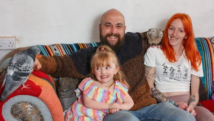 "I force my husband to share a bed with our pet pigeons who kiss and cuddle us"