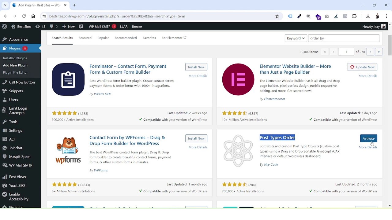 איך אפשר לשנות סדר ידנית לפוסטים ולכל סוגי התוכן שלכם עם התוסף Post Type Order: איתי ורצ'יק IVBS SEO