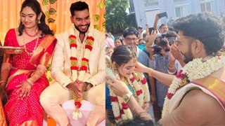 IPL 2024 KKR Team All Rounder Venkatesh Iyer Shruti Raghunathan Wedding Inside Celebration Viral