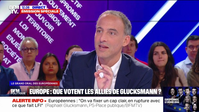 Élections européennes: On est en train de remodeler en profondeur la social-démocratie européenne , déclare Raphaël Glucksmann (PS-Place Publique)