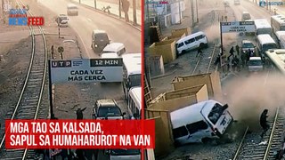 Mga tao sa kalsada, sapul sa humaharurot na van | GMA Integrated Newsfeed