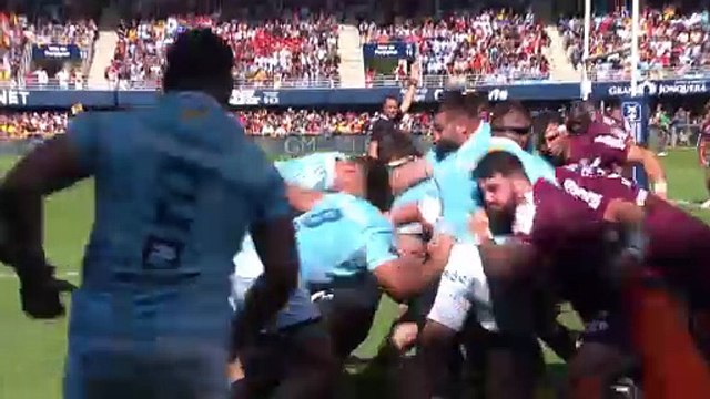 TOP 14 - Essai de Tom ECOCHARD (USAP) - USA Perpignan - Union Bordeaux-Bègles