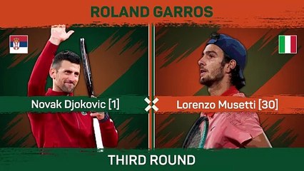 Djokovic wins in five-set thriller against Musetti