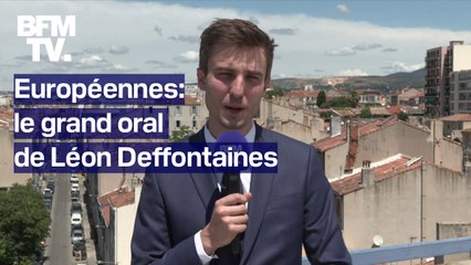 Video herunterladen: Écologie, guerre en Ukraine, accueil des réfugiés... le grand oral des Européennes de Léon Deffontaines sur BFMTV