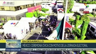 Ceremonia cívica para dar inicio a la jornada electoral en México