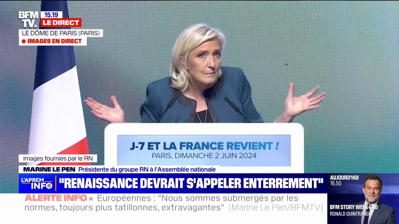 Guerre en Ukraine: "Nous n'irons pas faire des guerres qui ne sont pas les nôtres", déclare Marine Le Pen