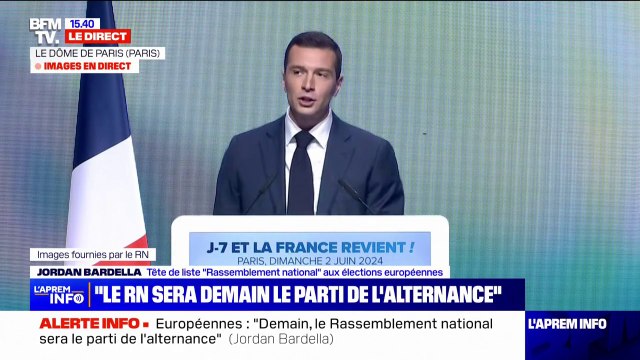 Élections européennes: Jordan Bardella (RN) appelle à barrer la route à l'entreprise de liquidation du pays que prépare Emmanuel Macron