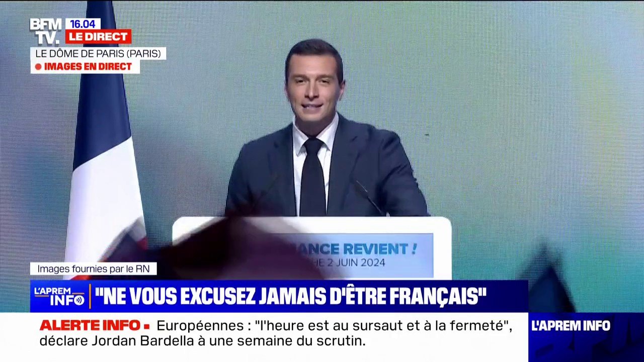 Jordan Bardella (RN): "Notre civilisation peut mourir, si nous ne reprenons pas maintenant et rapidement le contrôle de notre politique migratoire"
