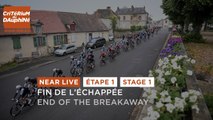 End of the breakaway - Stage 1 - Critérium du Dauphiné 2024
