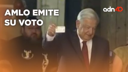 El Presidente Andrés Manuel López Obrador emite su voto