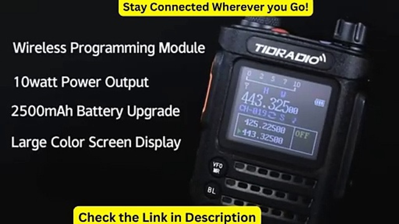 TIDRADIO TD H8 10W High Power Walkie Talkie Long Range 2 Way Radio APP Wireless Programming HAM GMRS