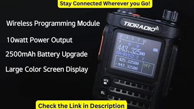 TIDRADIO TD H8 10W High Power Walkie Talkie Long Range 2 Way Radio APP Wireless Programming HAM GMRS