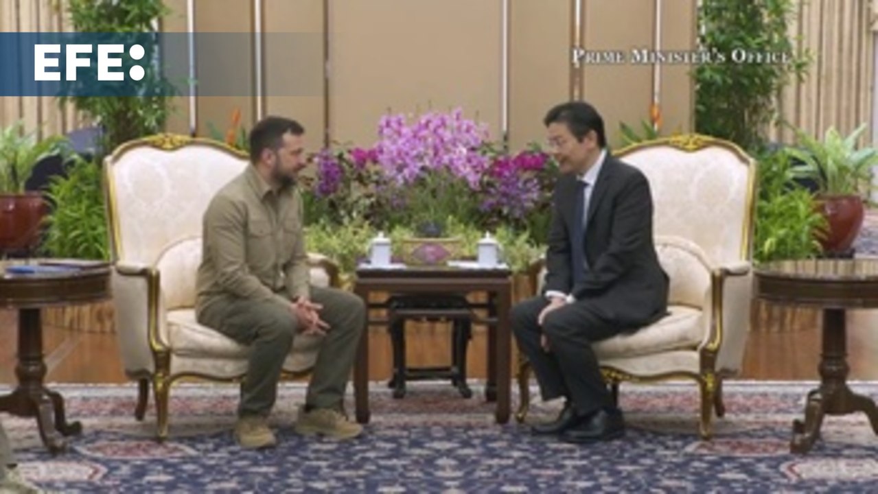 Zelenski se reúne con el primer ministro de Singapur