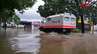 Alluvione in Baviera, strade e case allagate nella cittadina di Wertingen