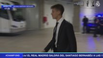 La salida de los jugadores rumbo a Cibeles y al Bernabéu