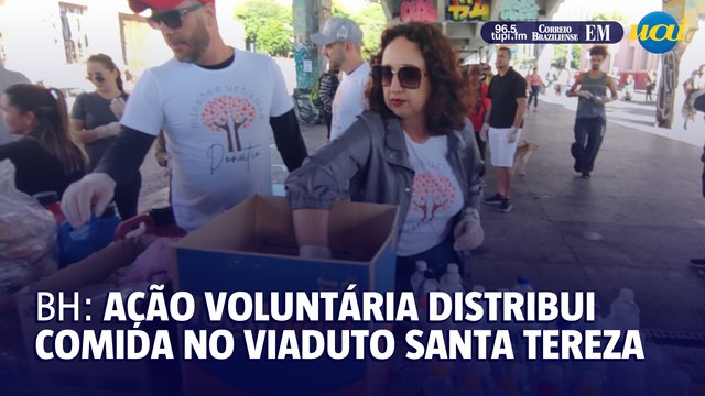 BH: Ação voluntária distribui comida e cobertores no viaduto Santa Tereza