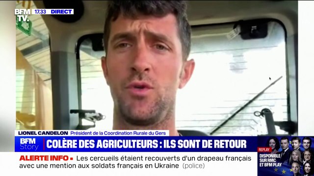 Mobilisation des agriculteurs: On veut vivre de notre métier, c'est tout , affirme Lionel Candelon, président de la Coordination rurale du Gers