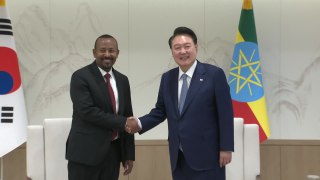 尹, 에티오피아 총리 만찬 회담...양국 협력 방안 논의 / YTN