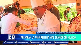 ¡Huánuco rompe récord! Preparan la papa rellena más grande del mundo