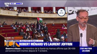 Drapeau palestinien brandi par le député LFI Sébastien Delogu: 