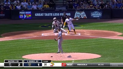 ¡Jonrón de 3 carrera de Jackson Chourio para irse arriba en el juego!