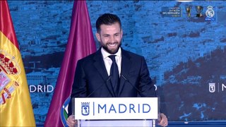Discurso de Nacho Fernández en el Ayuntamiento de Madrid durante la celebración de la 15ª Champions del Real Madrid