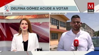Delfina Gómez, gobernadora de Edomex, emite su voto