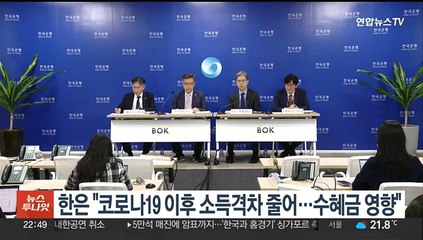 한은 "코로나19 이후 소득격차 줄어…수혜금 영향"
